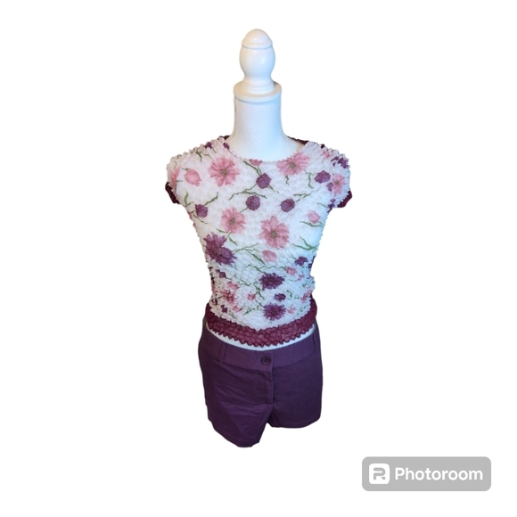 Vintage Magic Popcorn CRINKLE BUBBLE Travel Top OS 1990's - Picture 4 of 11